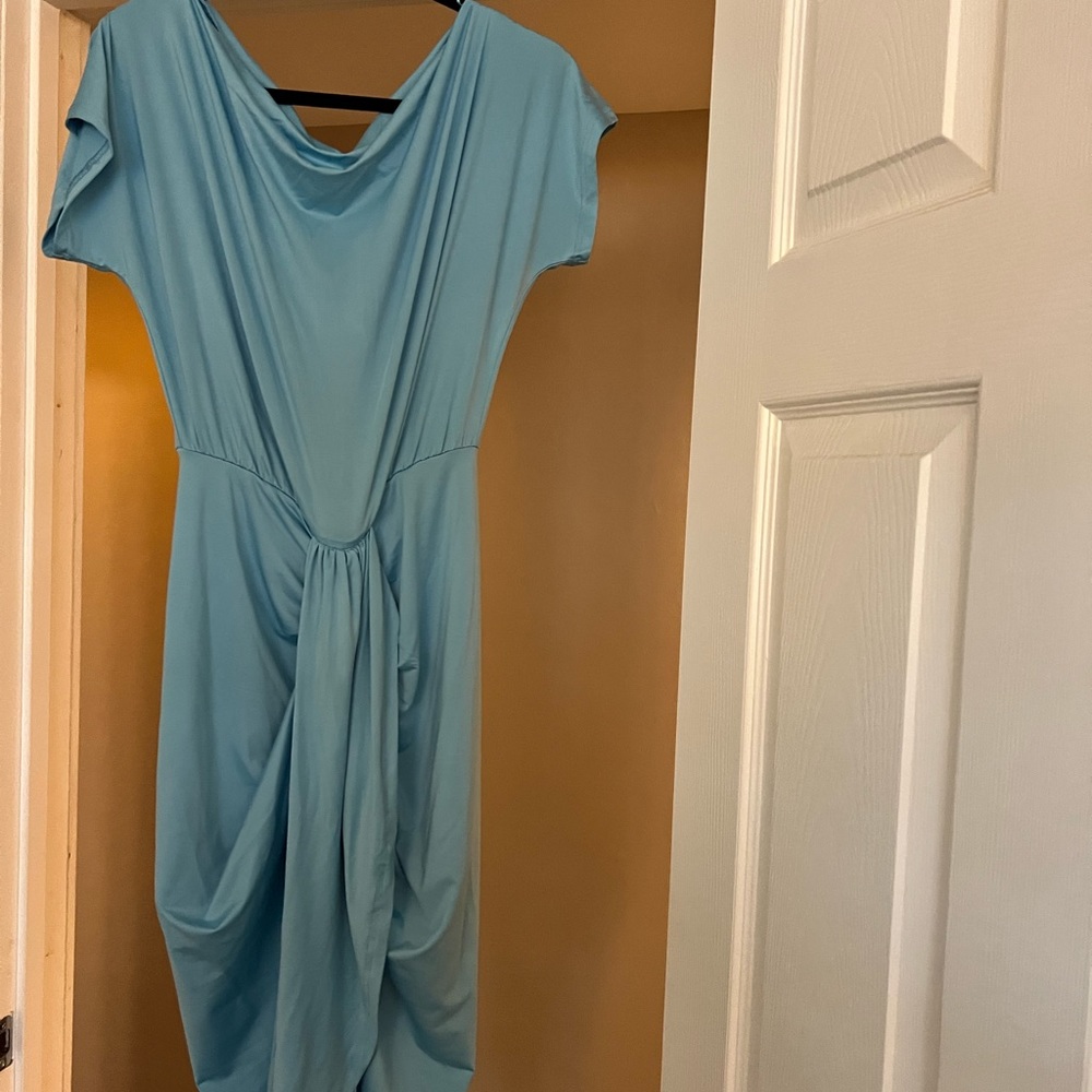 Off the shoulder sky blue dress by Day Dress-Size Medium-NEW